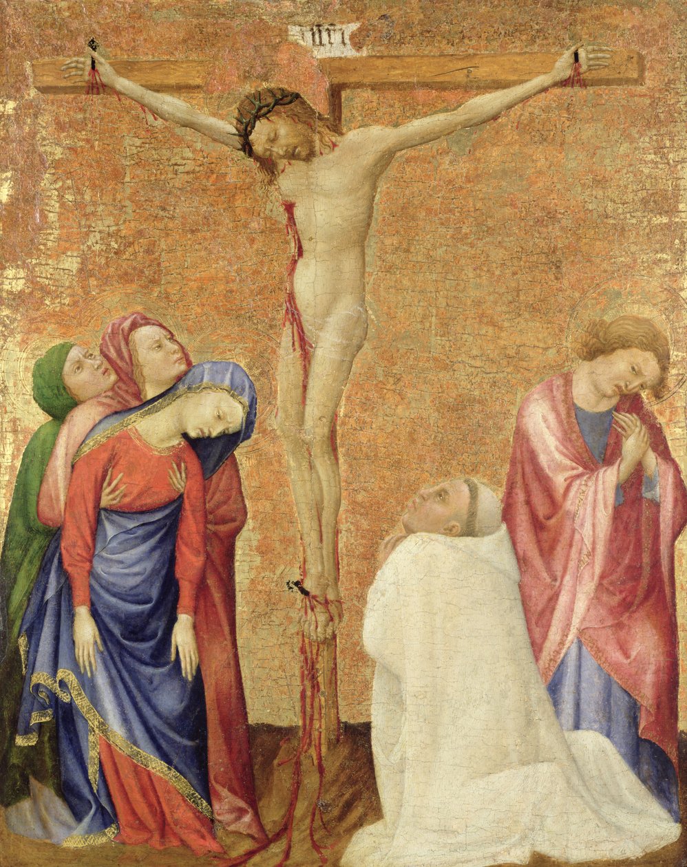 Calvario con un monaco certosino, 1389-95 da Jean de Beaumetz