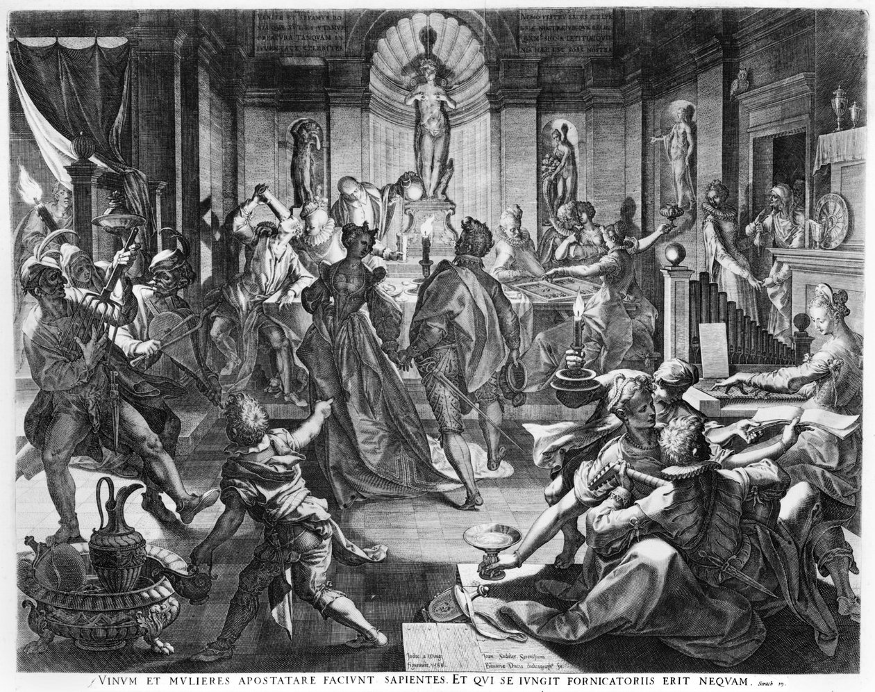 Scena di celebrazione, 1588 da Jean or Johann Sadeler