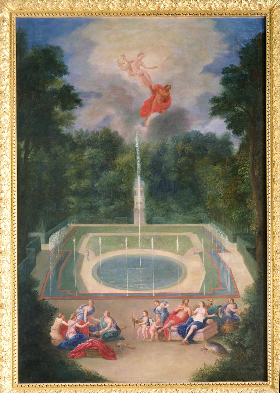 I boschetti di Versailles con Marte e Venere davanti ad Apollo e Vulcano, 1688 da Jean the Younger Cotelle
