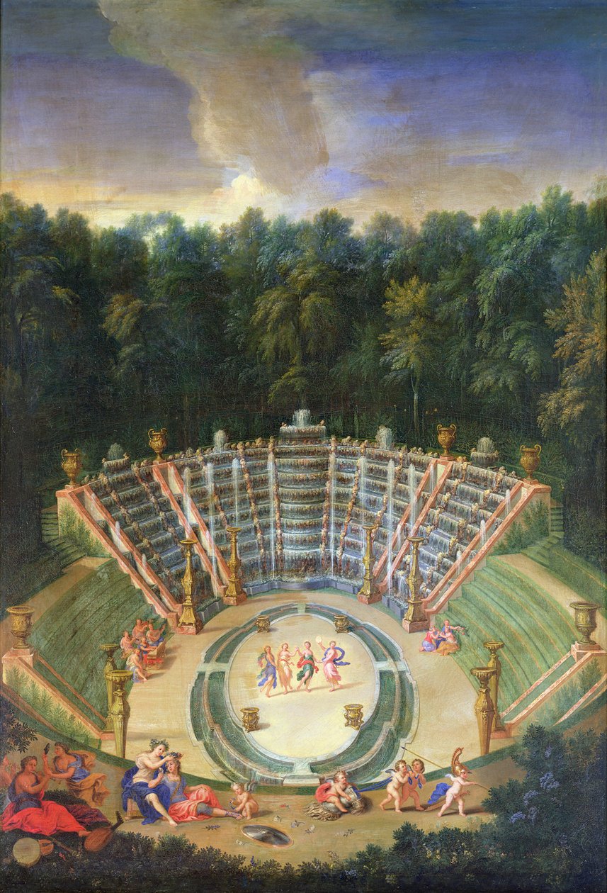 Vista della Salle de Bal con una rappresentazione di 
