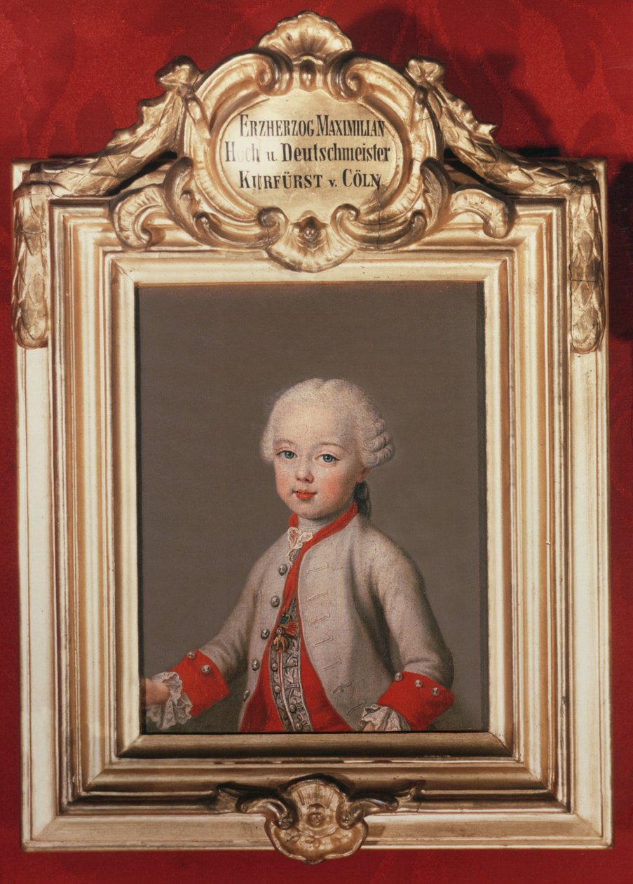 Massimiliano (1756-1801) figlio più giovane di Francesco I e Maria Teresa d