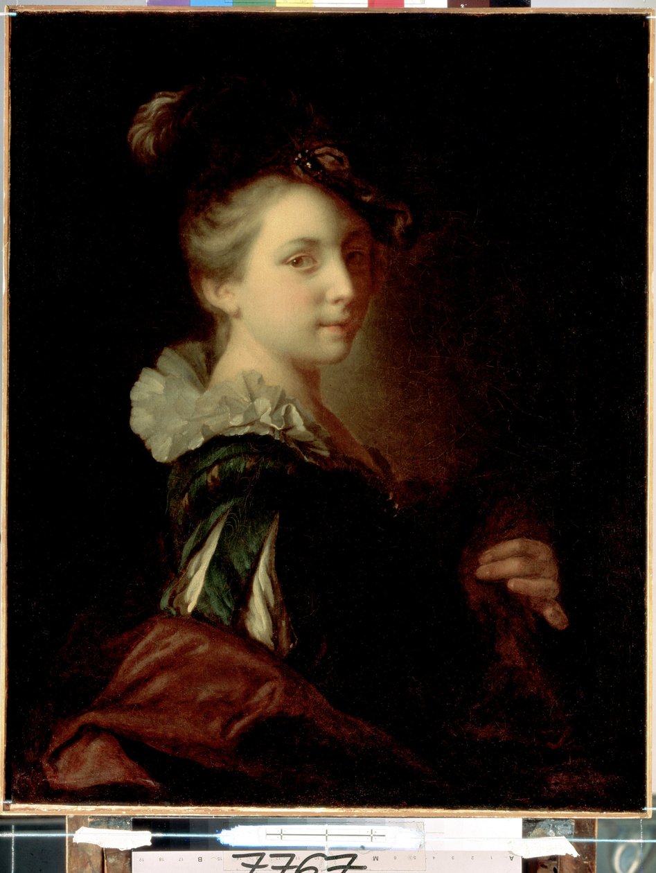 Giovane attrice in costume teatrale da Jean Alexis Grimou