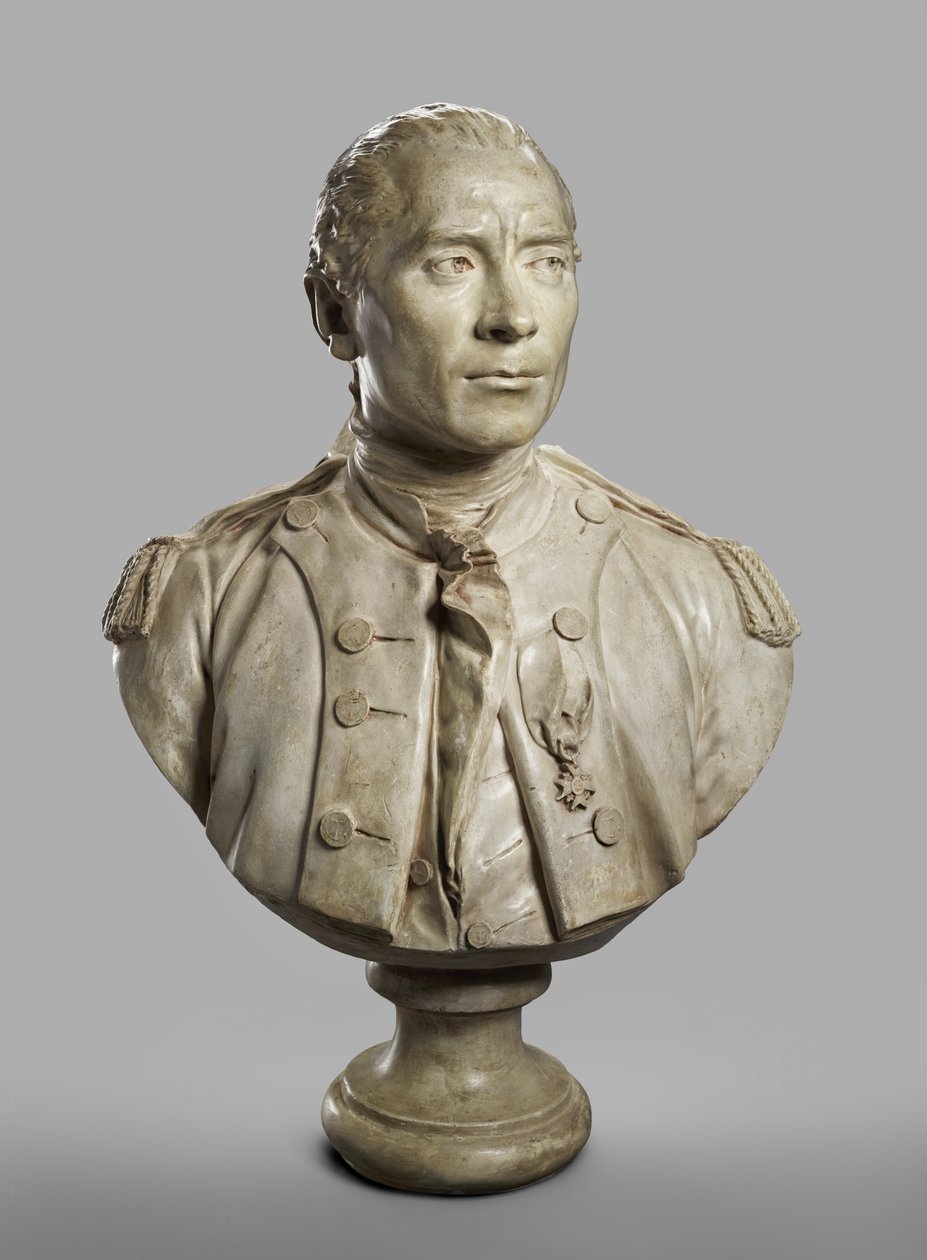 Busto Ritratto di John Paul Jones, modellato 1780, fuso 1787-89 da Jean Antoine Houdon