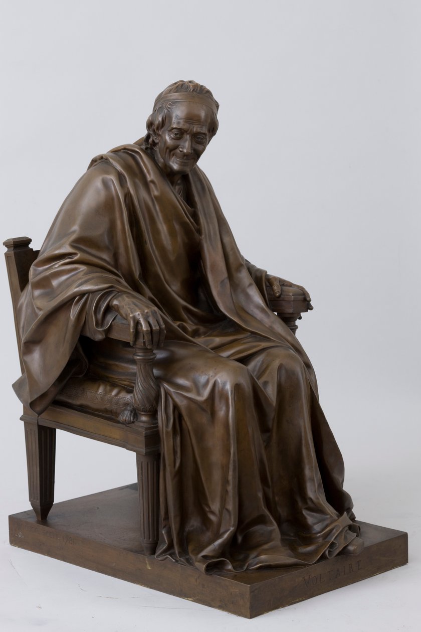 Voltaire seduto (François-Marie Arouet 1694-1778) da Jean-Antoine Houdon