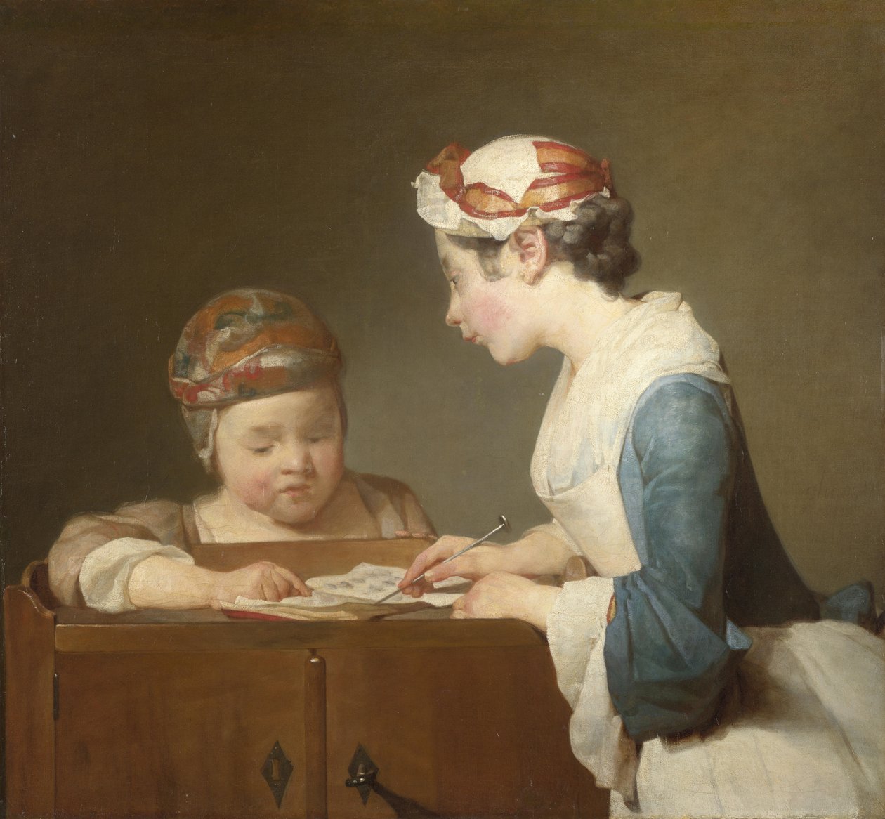 La giovane maestra da Jean Baptiste Simeon Chardin
