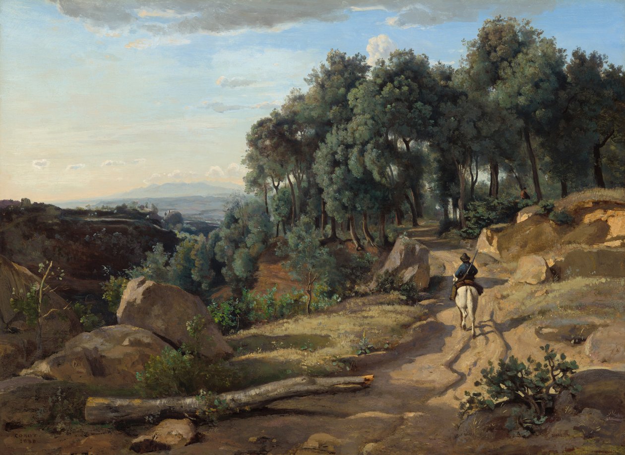 Una vista vicino a Volterra da Jean-Baptiste-Camille Corot