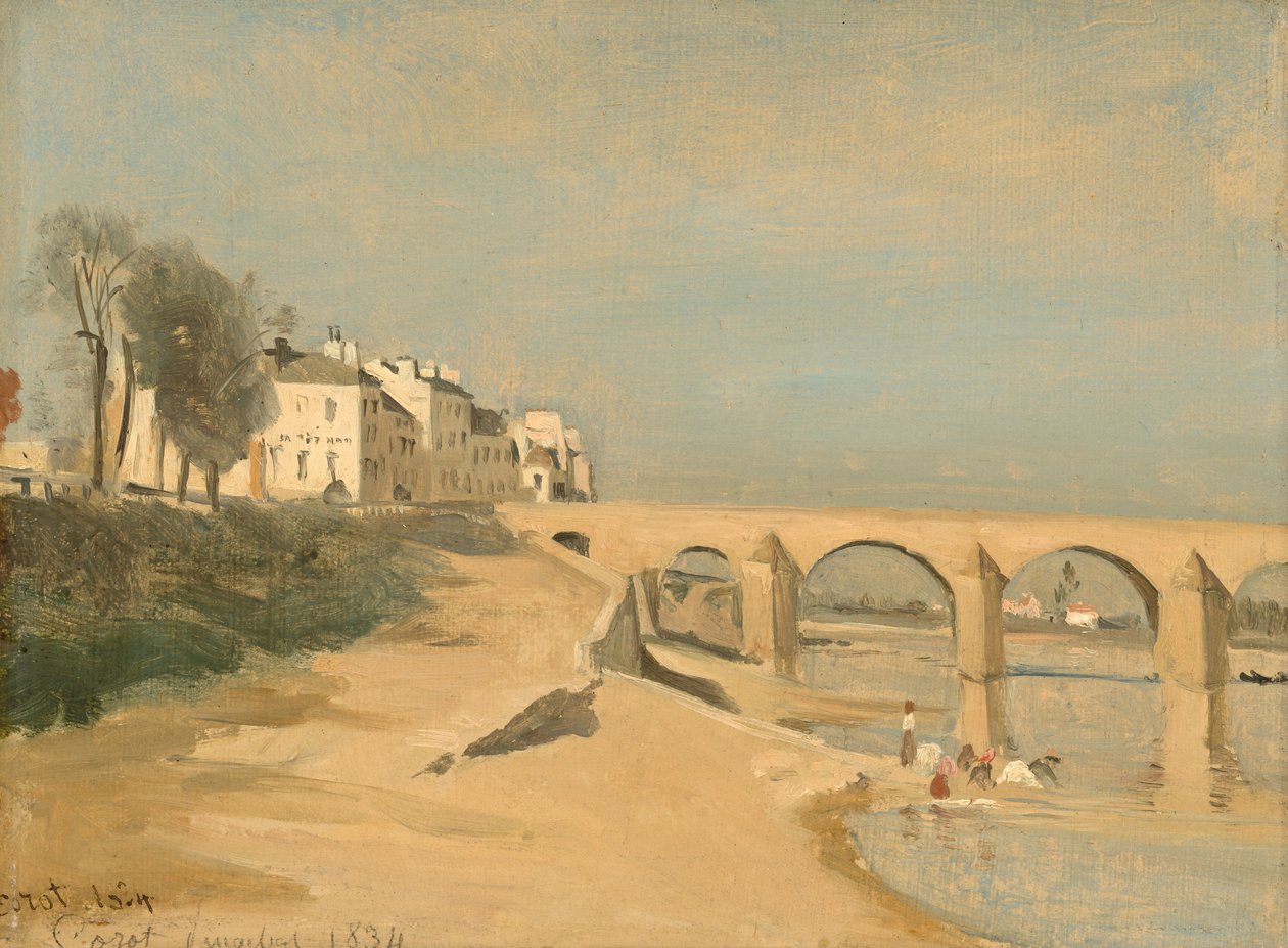 Ponte sul fiume Saône a Mâcon da Jean-Baptiste-Camille Corot