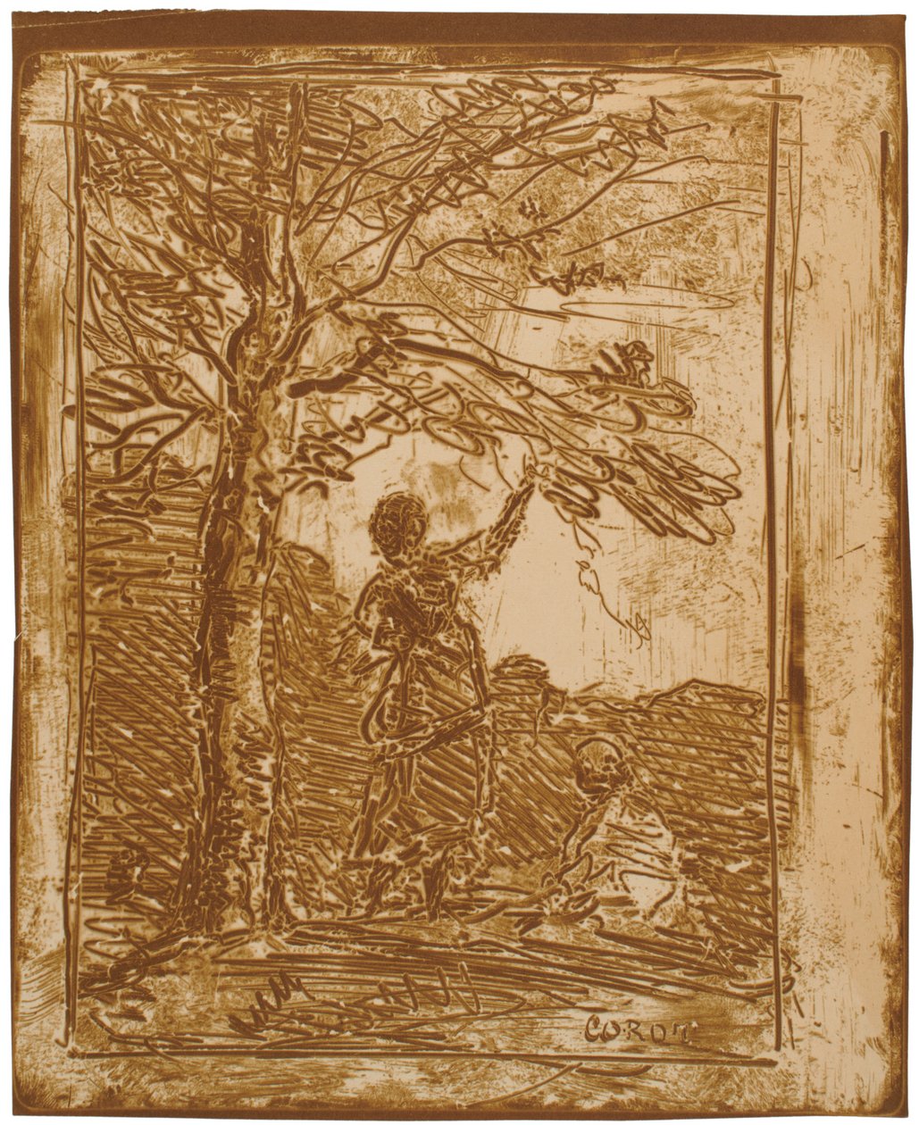 Der Tod und das Mädchen (La Jeune Fille et la Mort) da Jean-Baptiste-Camille Corot