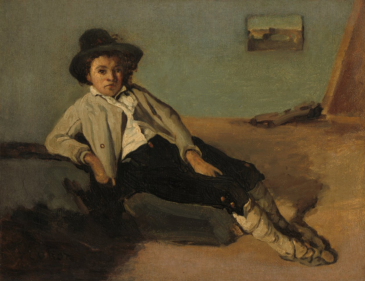 Ragazzo contadino italiano da Jean-Baptiste-Camille Corot