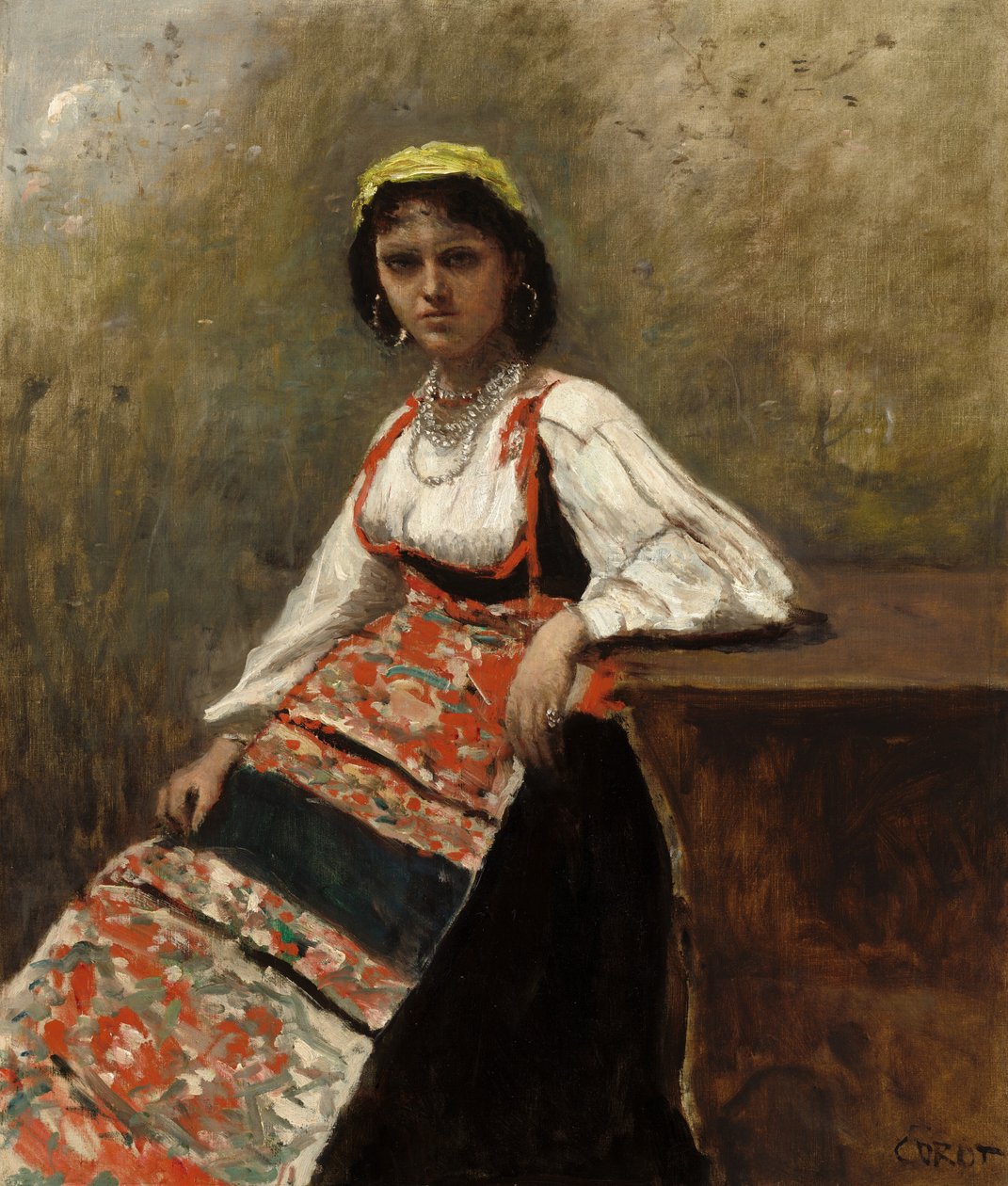 Donna Italiana (La Morieri) da Jean-Baptiste-Camille Corot
