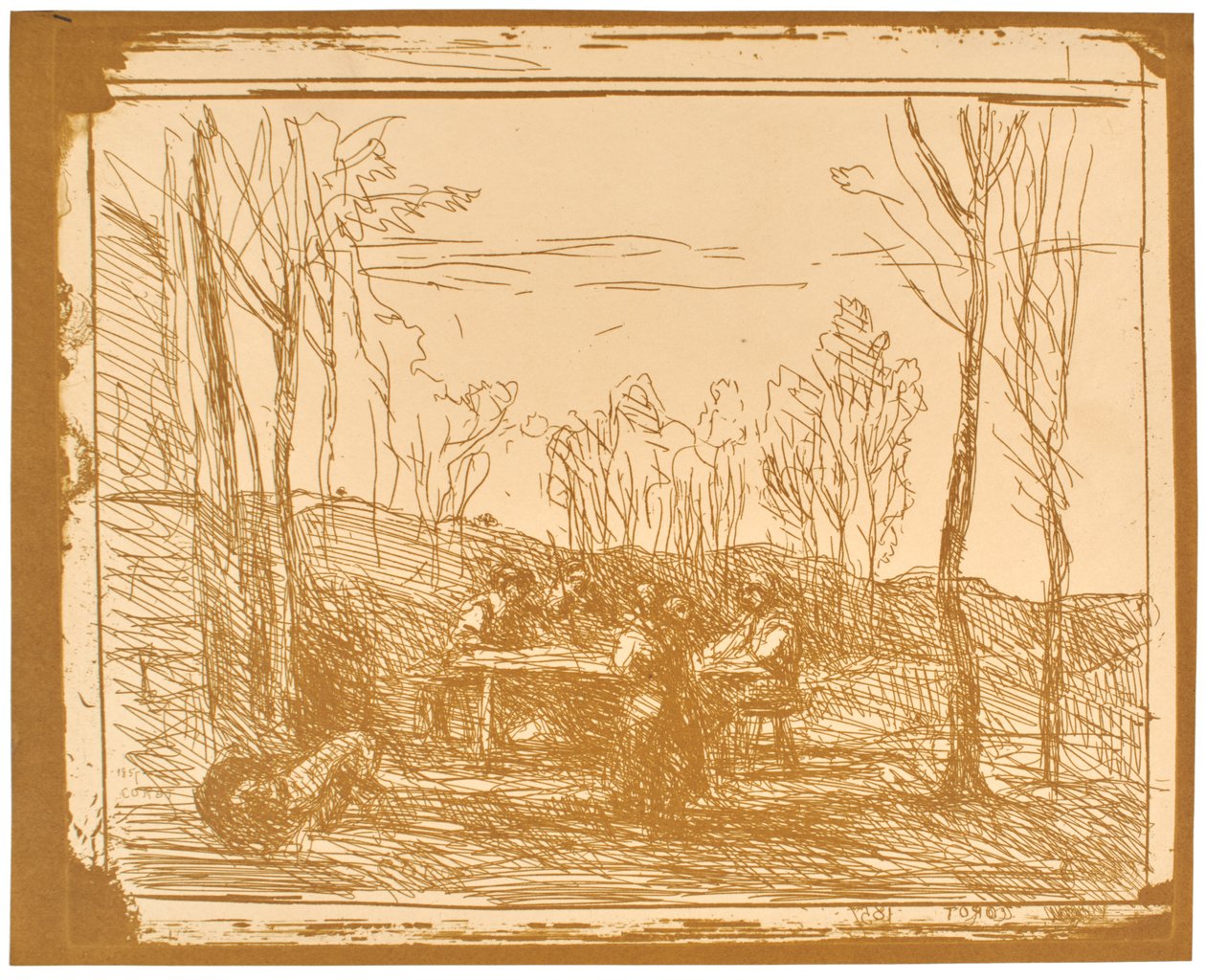 Mittagessen in der Lichtung da Jean-Baptiste-Camille Corot