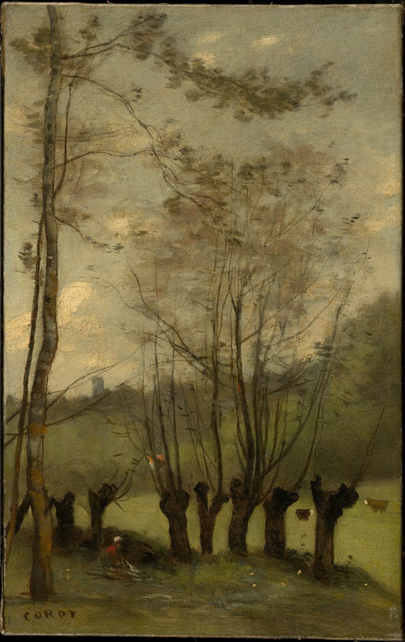 Prato con salici, Monthléry da Jean-Baptiste-Camille Corot