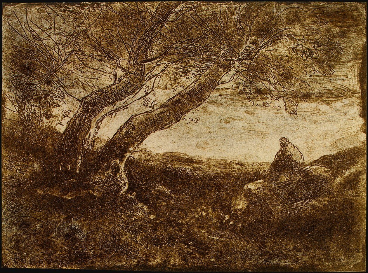 Il sognatore da Jean-Baptiste-Camille Corot