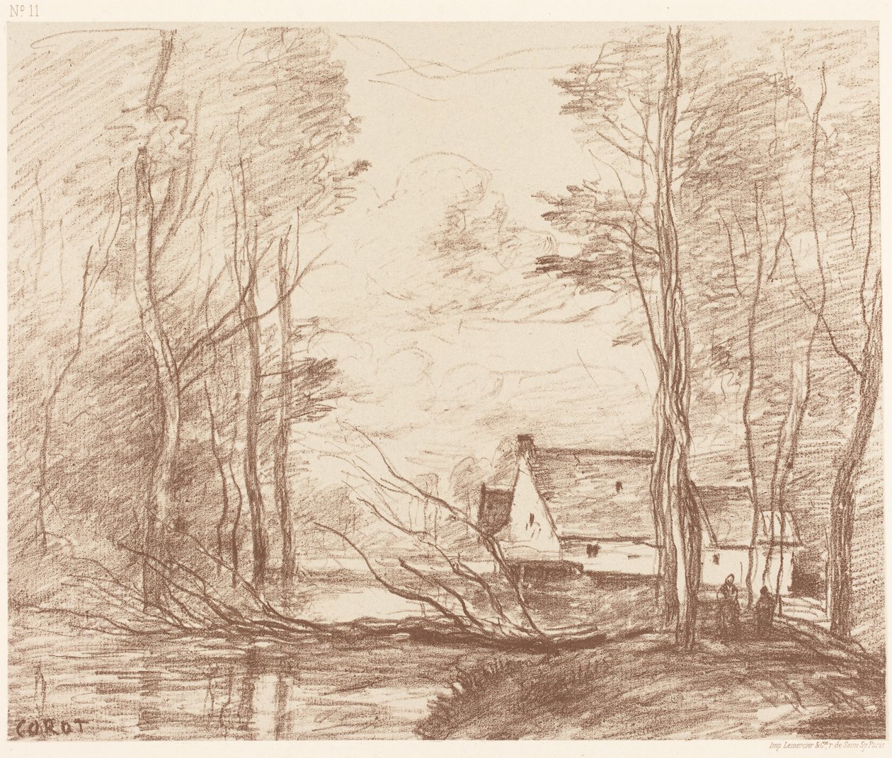 Il mulino di Cuincy, nei pressi di Douai (Le Moulin de Cuincy, nei pressi di Douai) da Jean-Baptiste-Camille Corot