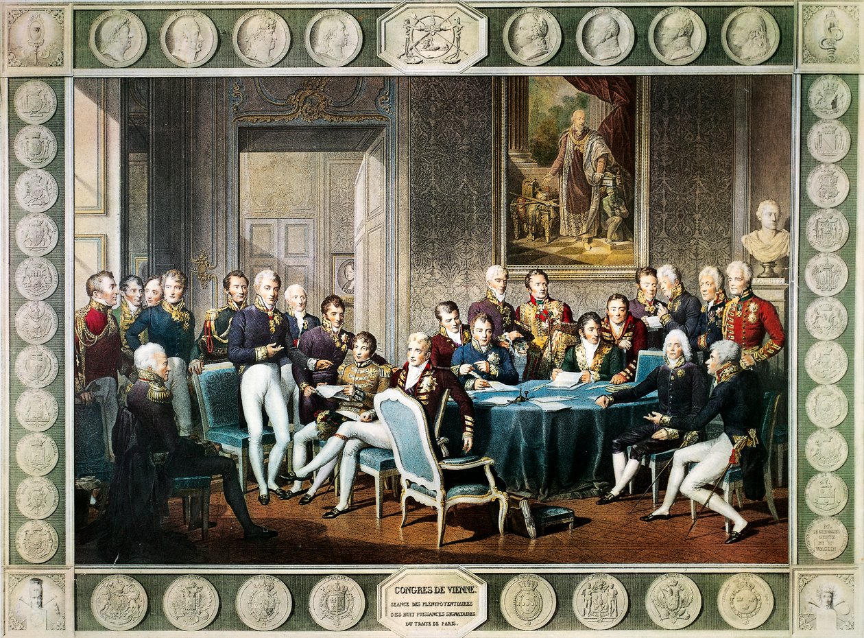 Partecipanti al Congresso di Vienna nel 1814-15, Austria da Jean Baptiste (after) Isabey