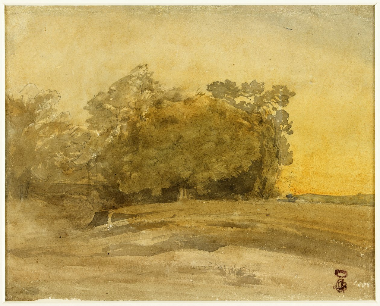 Landschaft (recto); Urteil des Salomon (verso) da Jean-Baptiste Carpeaux