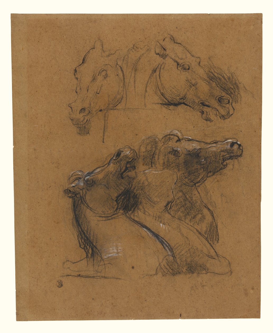 Studien von Pferden (nach den Elgin-Marmoren) da Jean-Baptiste Carpeaux