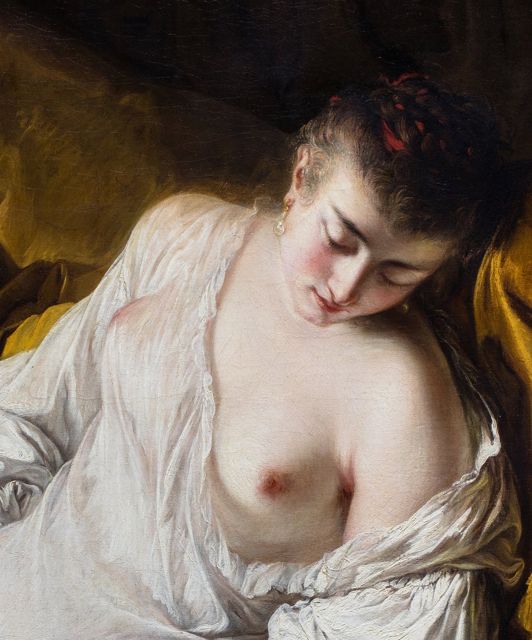 Une femme qui dort ou la Fidelite surveillante (particolare), v da Jean Baptiste Deshays