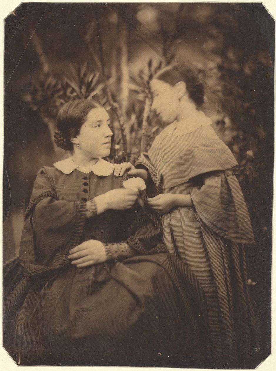 Ritratto di donna e bambino, 1855 (foto) da Jean-Baptiste Frenet