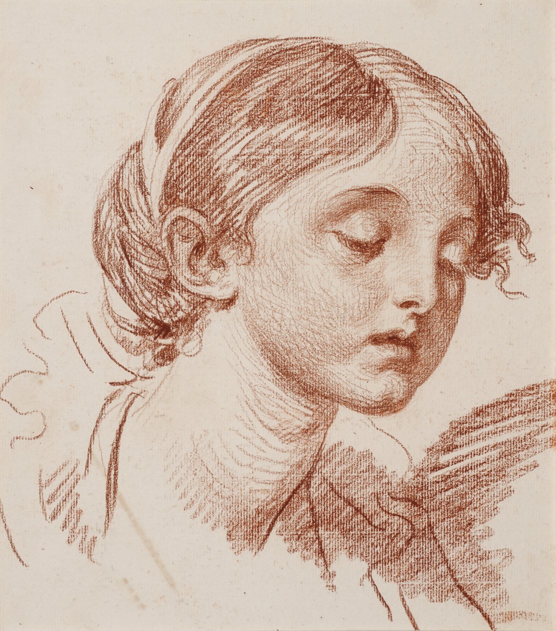 Testa di ragazza da Jean-Baptiste Greuze