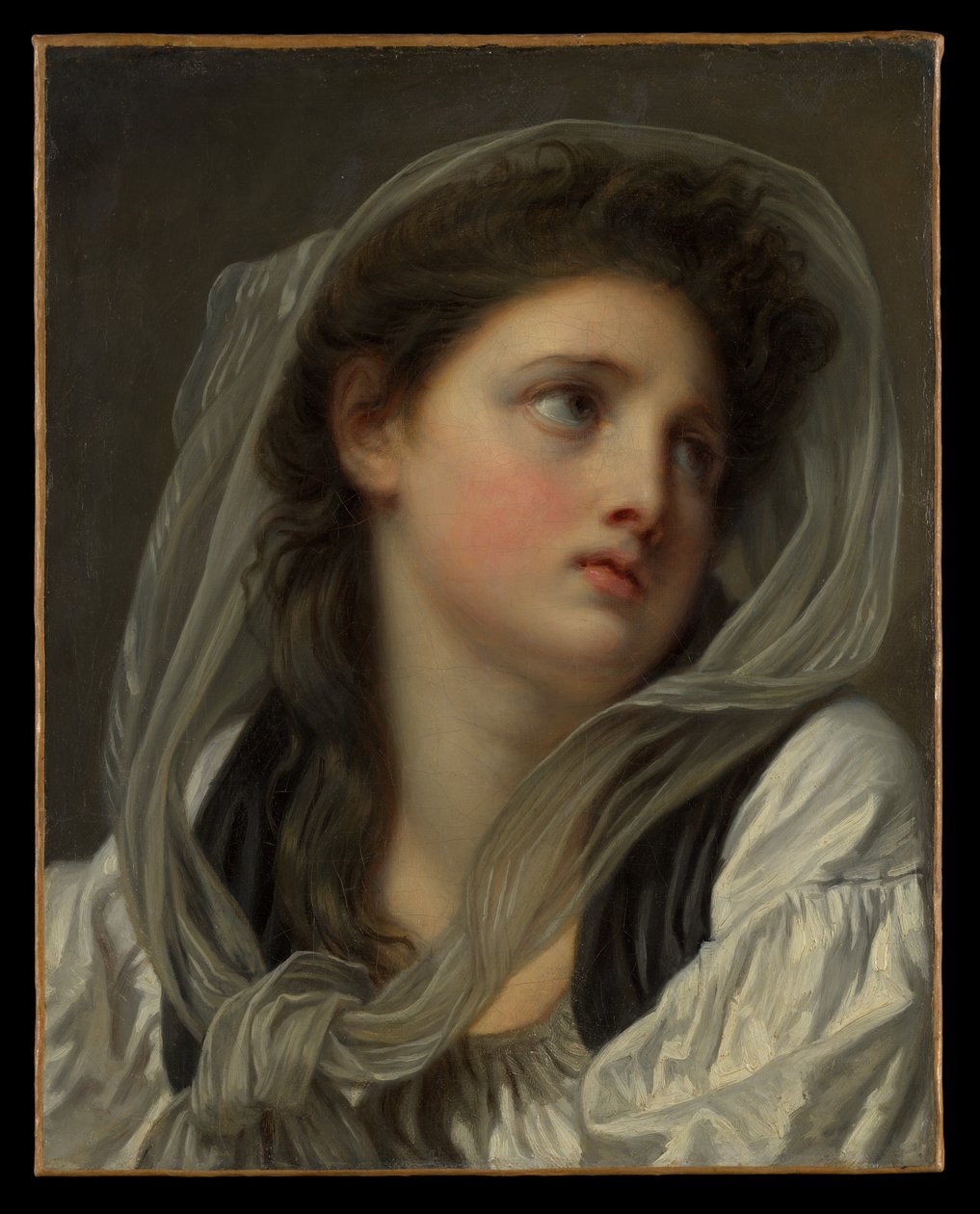 Testa di giovane donna da Jean-Baptiste Greuze