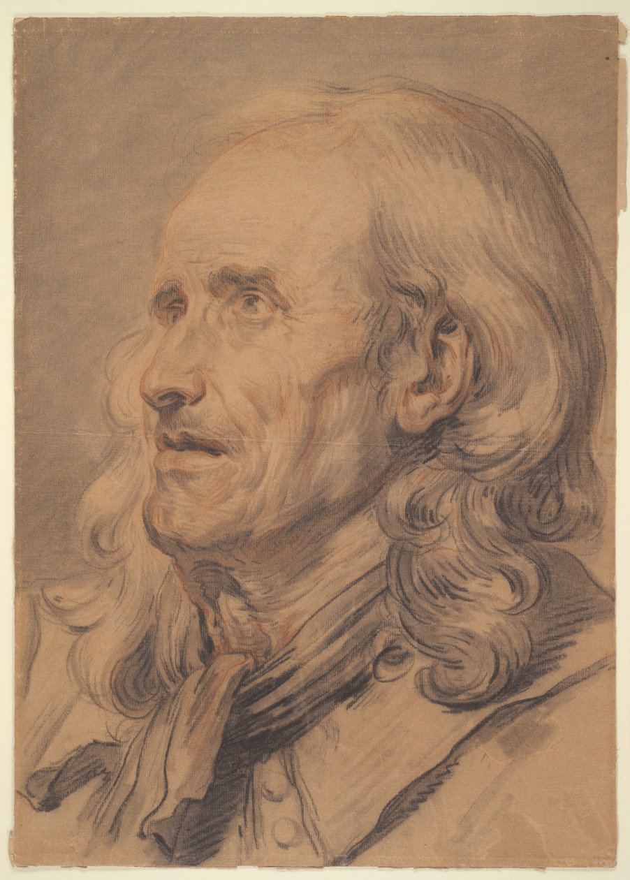 Testa di un vecchio, studio per «Un contratto di matrimonio» da Jean-Baptiste Greuze