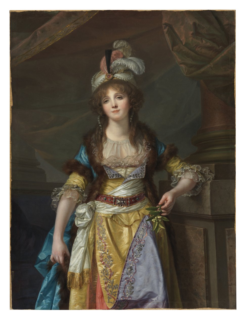 Ritratto di una dama in costume turco da Jean-Baptiste Greuze