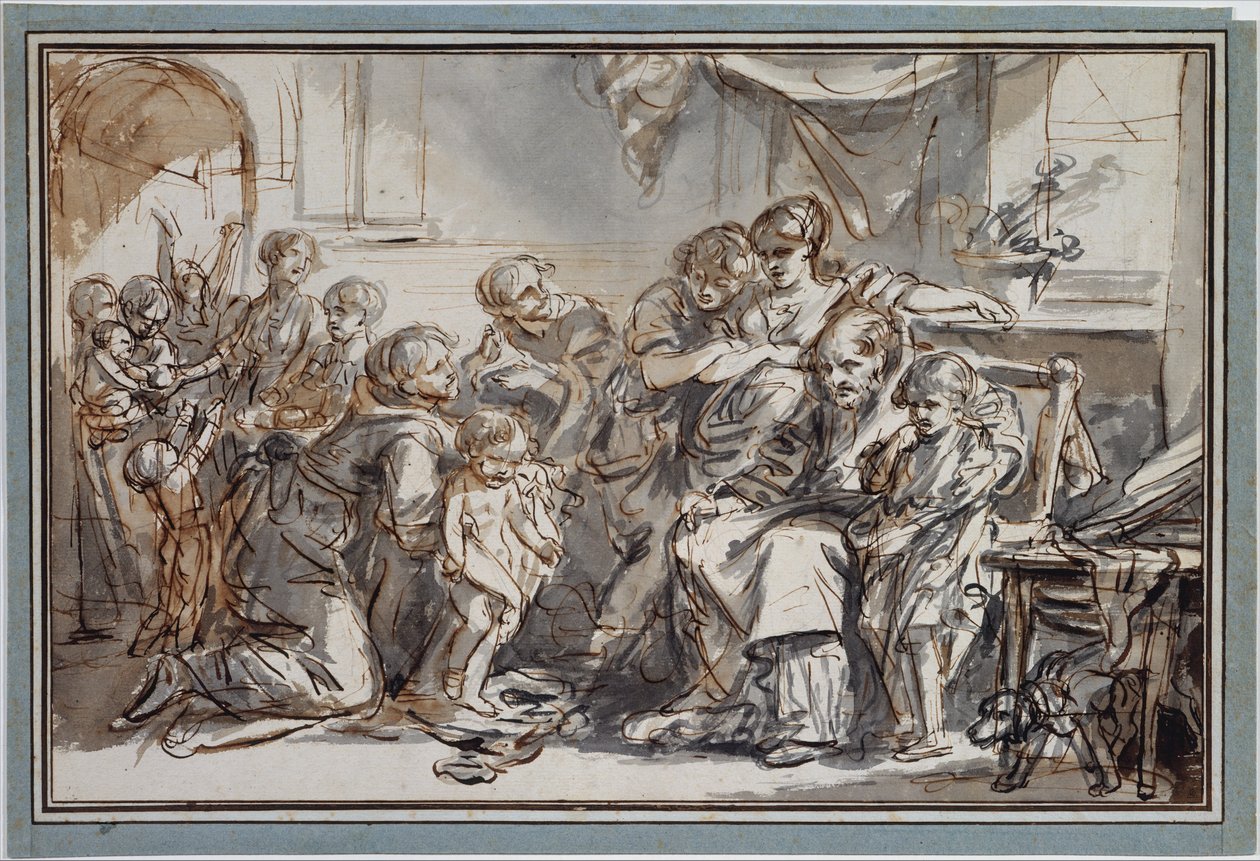 Presentazione del figlio illegittimo da Jean-Baptiste Greuze