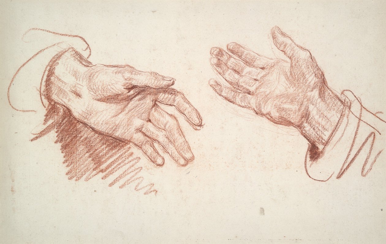 Studio di 2 mani da Jean-Baptiste Greuze