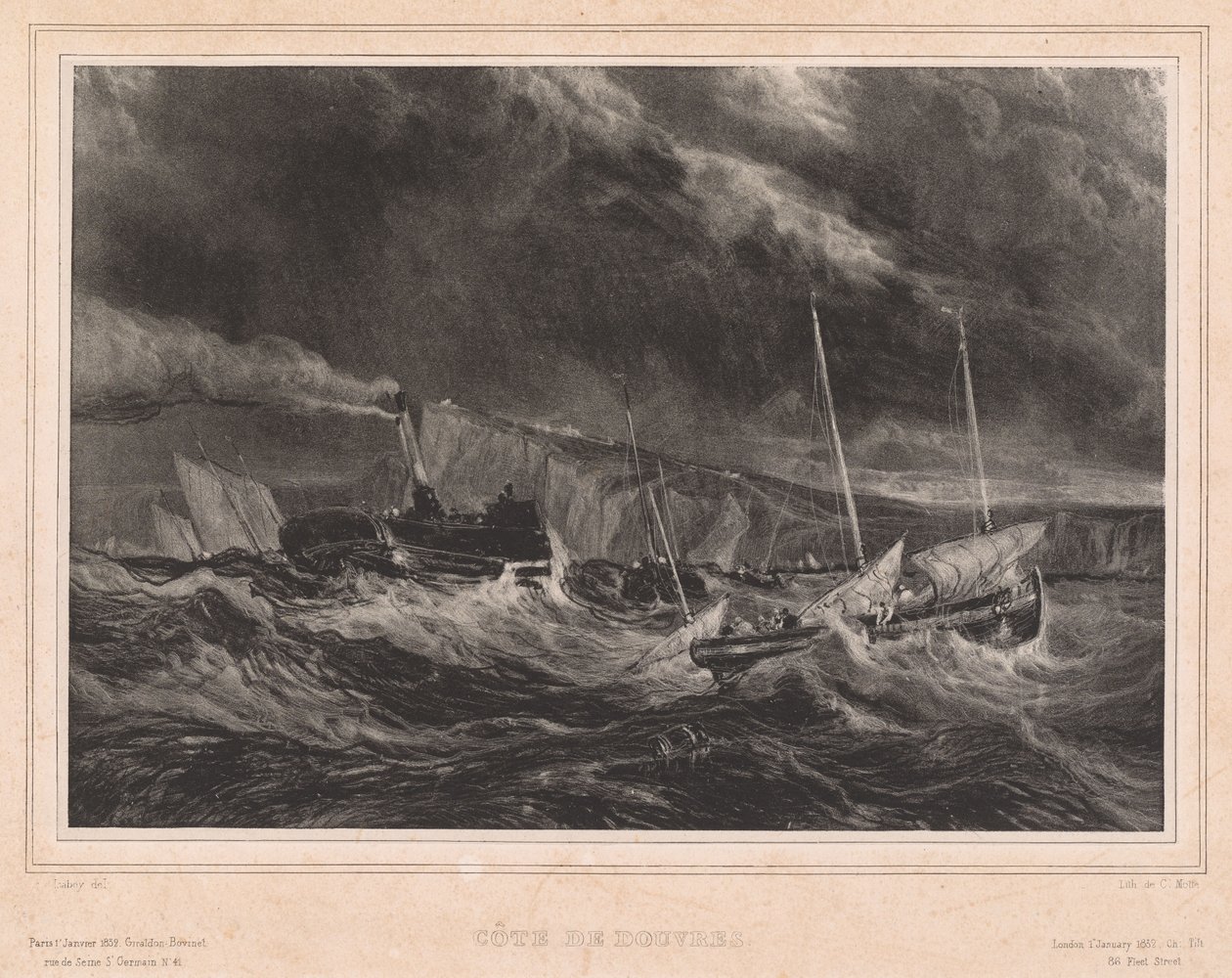 Costa di Dover da Jean-Baptiste Isabey