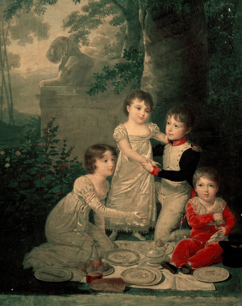 Quattro figli di Gioacchino Murat e Carolina Bonaparte (da sinistra, Letizia da Jean Baptiste Isabey
