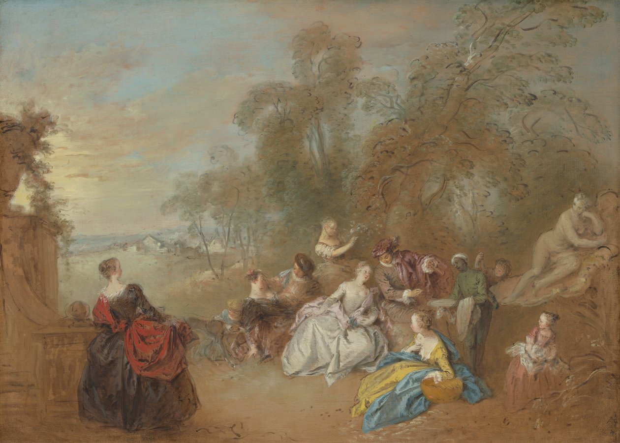 Sulla Terrazza da Jean-Baptiste Joseph Pater