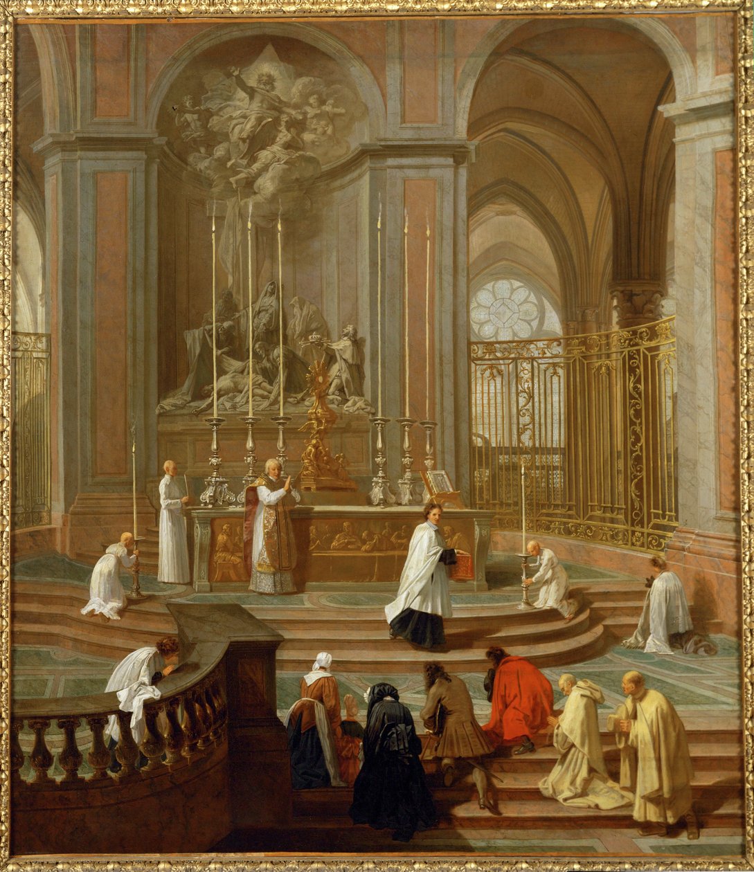 La messe du chanoine de La Porte ou Le maitre-autel de Notre Dame - Messa detta dal canonico di La Porte o ... da Jean Baptiste Jouvenet