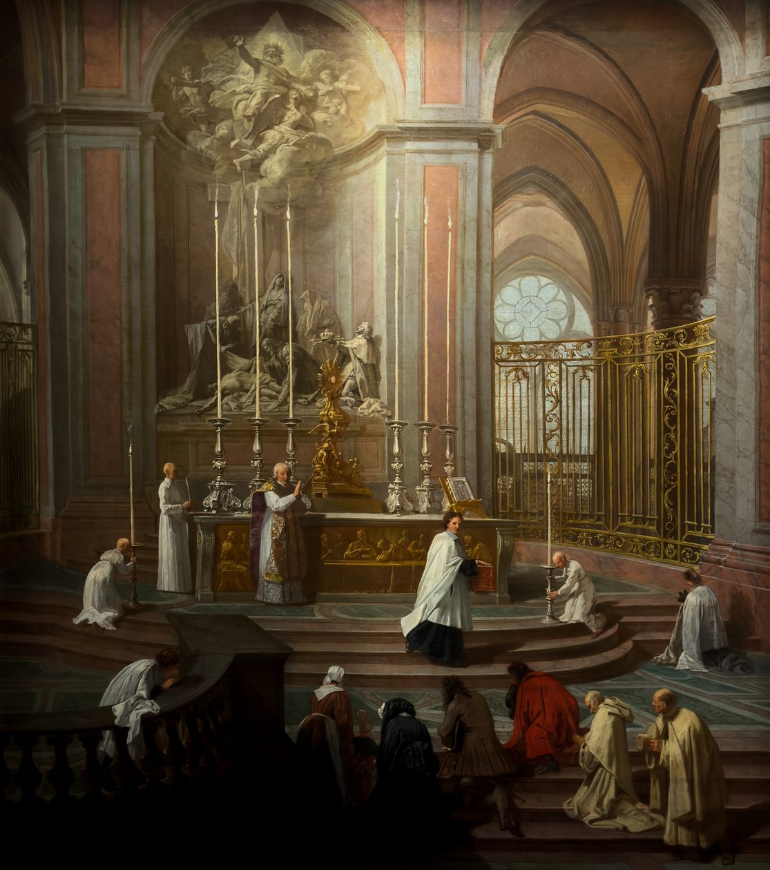 La messa del canonico Antoine de La Porte intorno al 1710 da Jean Baptiste Jouvenet
