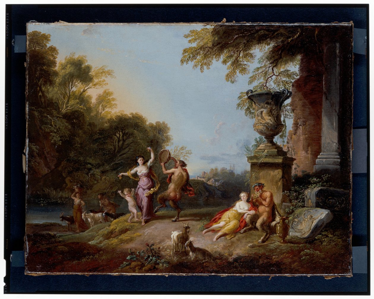 Ninfe e satiri in un paesaggio fluviale da Jean Baptiste Lallemand