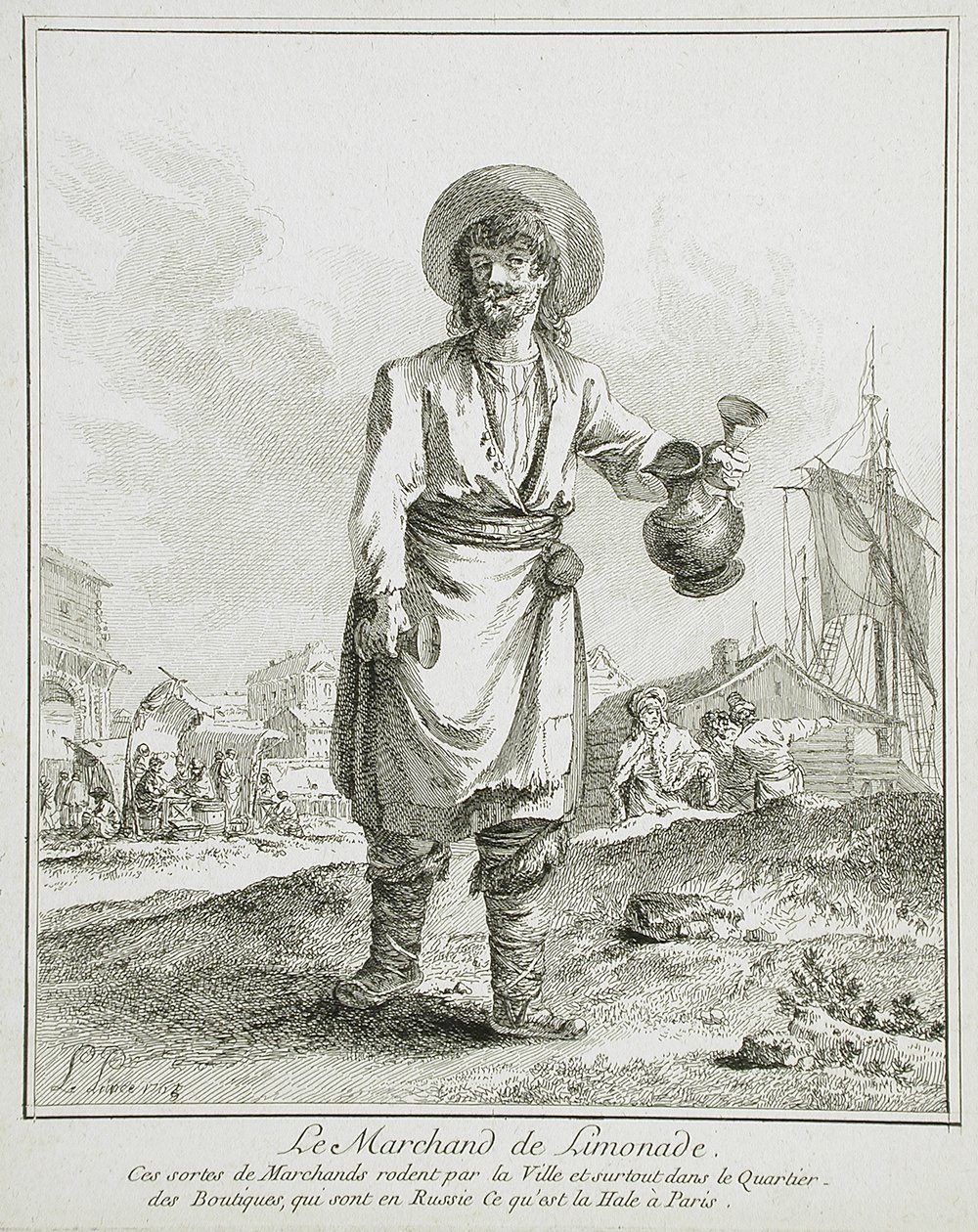 La venditrice di limonata da Jean-Baptiste Le Prince