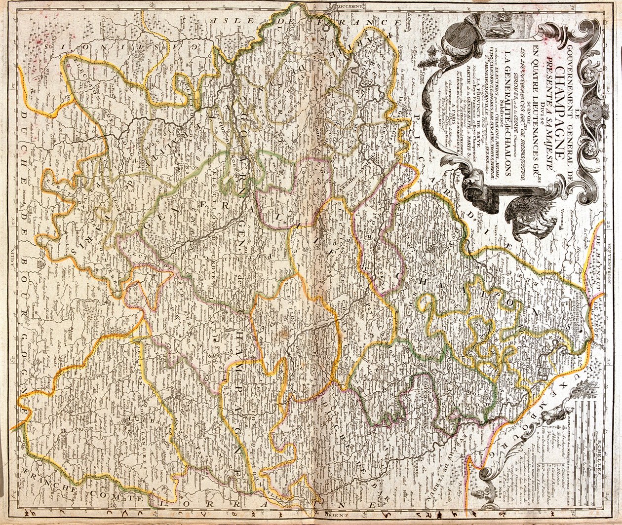 Champagne-Ardenne, Piccardia, Lorena, Franca Contea, Borgogna, Île-de-France, Francia da Jean-Baptiste Nolin