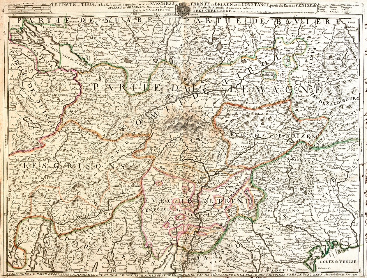Germania (Stato: Baden-Württemberg, Baviera), Austria (Stato: Voralberg, Tirolo, Salisburgo, Carinzia), Liechtenstein, Svizzera (Cantone: Turgovia, Appenzello Esterno, Appenzello Interno, St. da Jean Baptiste Nolin