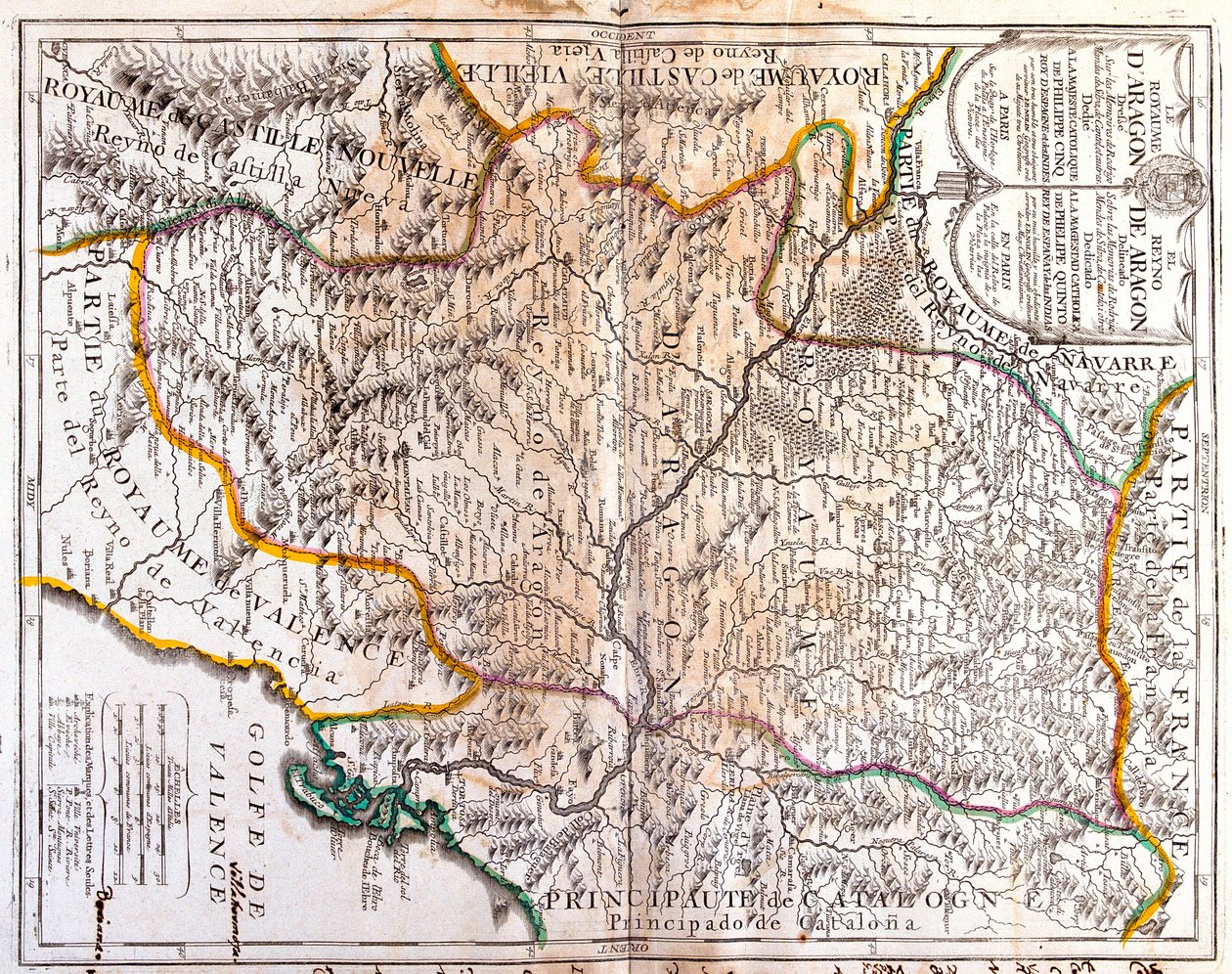 La Rioja, Navarra, Aragona, Catalogna, Comunità Valenciana, Castiglia-La Mancia, Madrid, Castiglia e León, Spagna da Jean-Baptiste Nolin