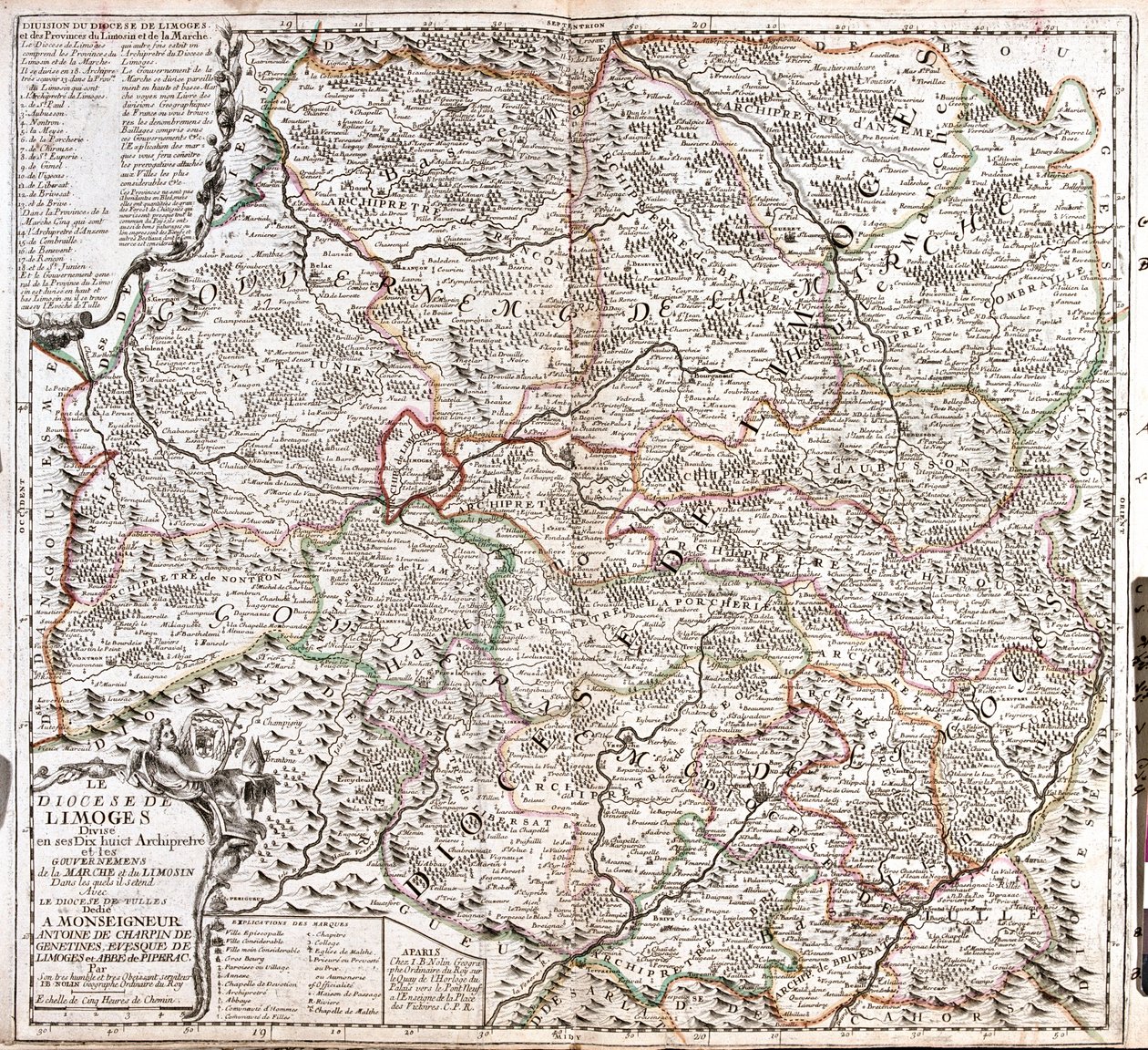 Limousin, Aquitania, Centro (dintorni di Limoges), Francia da Jean Baptiste Nolin