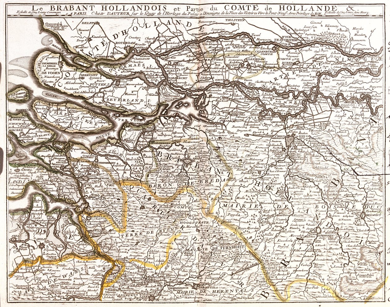 Paesi Bassi (Province: Zelanda, Olanda Meridionale, Gheldria, Brabante Settentrionale), Belgio (Regione: Regione Fiamminga) da Jean Baptiste Nolin