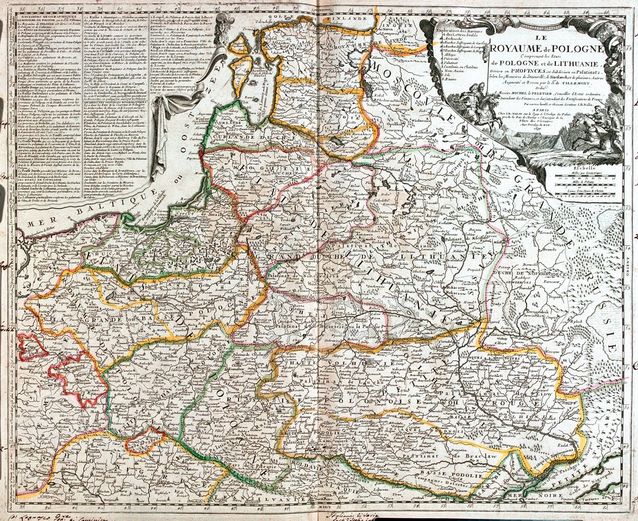 Polonia (esclusi i voivodati: Lubusz, Pomerania occidentale, Bassa Slesia), Lituania, Lettonia, Estonia, Bielorussia, Ucraina (Oblast: Chernihiv, Kiev, Zhytomyr, Rivne, Volyn, Vinnytsia, Khmelnytsky, Ternopil, Lviv) da Jean Baptiste Nolin