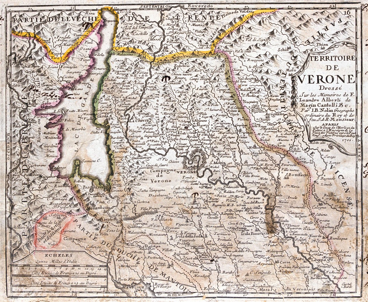 Lombardia sud-orientale, Trentino-Alto Adige meridionale, Veneto sud-occidentale, , Italia da Jean Baptiste Nolin