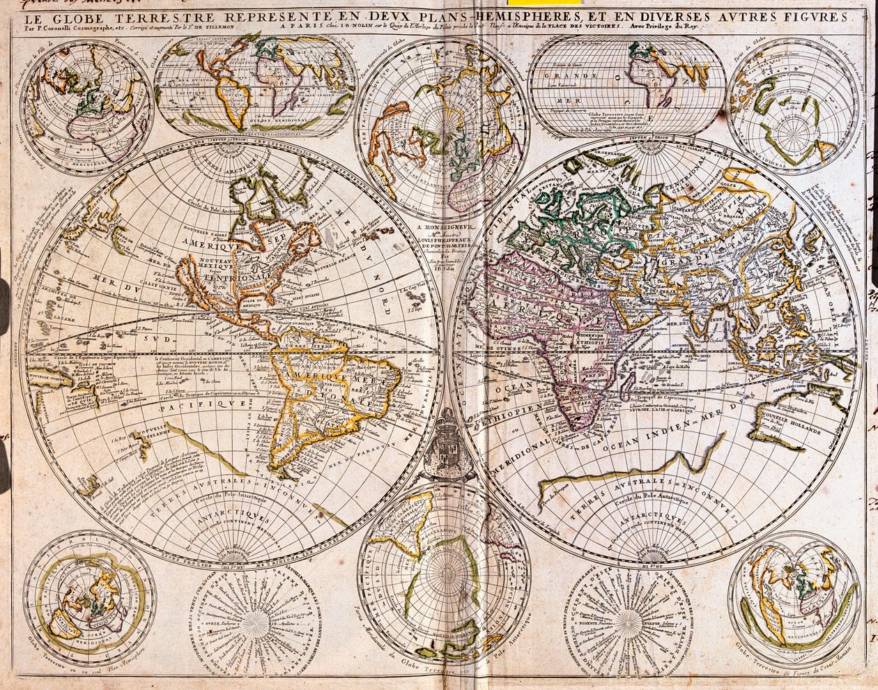 Globo terrestre da Jean Baptiste Nolin