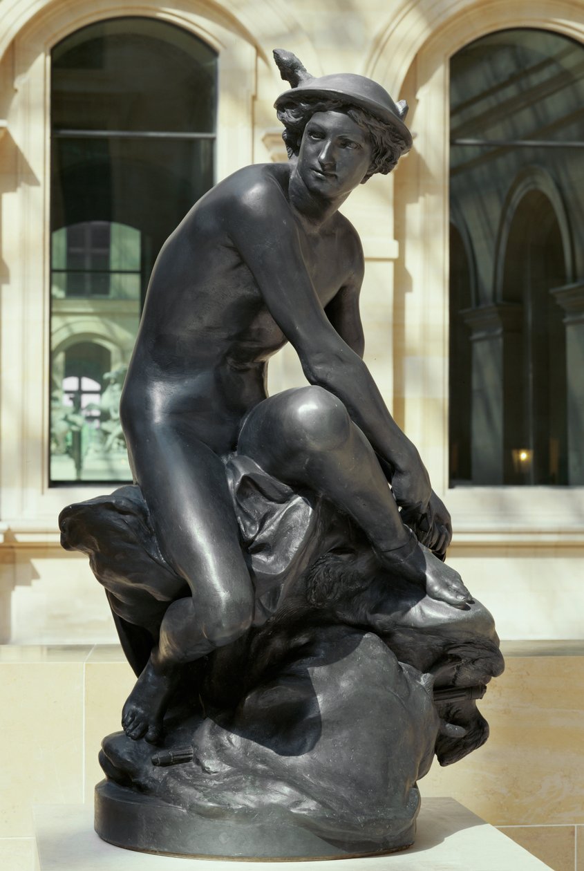 Mercurio che si allaccia i sandali alati, Parigi da Jean-Baptiste Pigalle