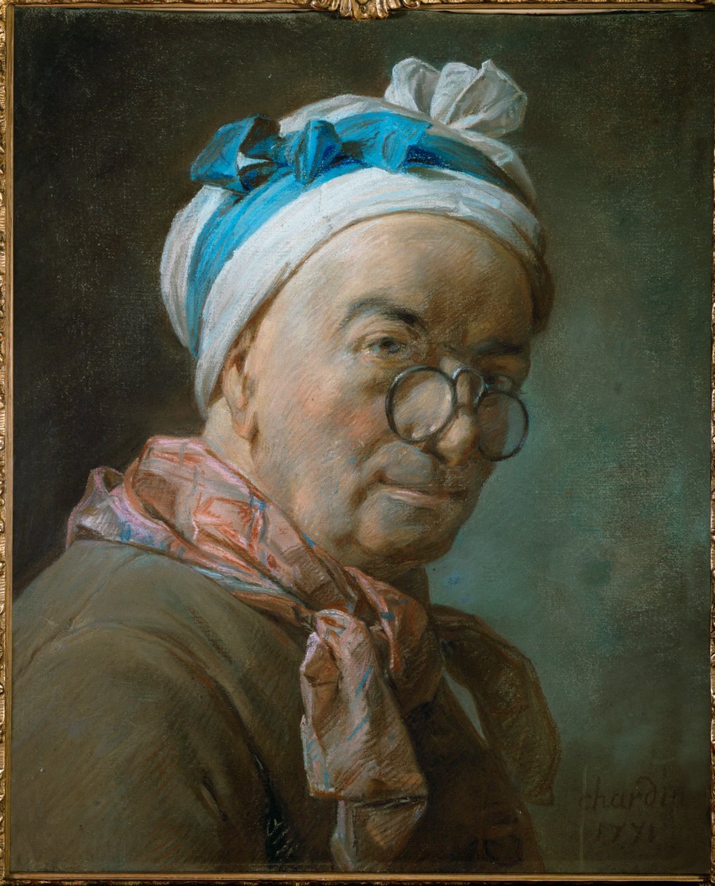Autoritratto di Chardin con pince-nez ... da Jean-Baptiste Simeon Chardin