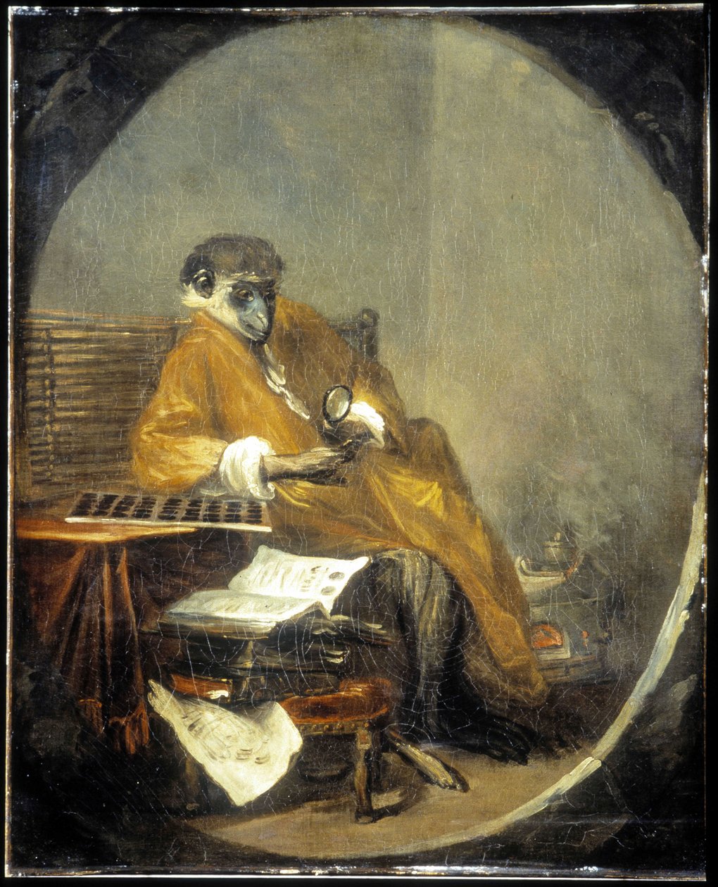 La scimmia - di J.B. Chardin da Jean Baptiste Simeon Chardin