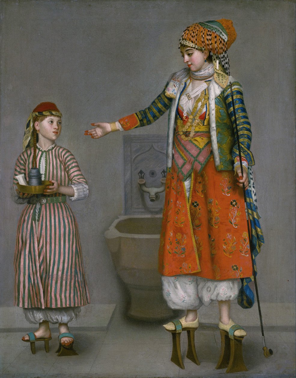 Una signora in abito turco e il suo servitore da Jean-Étienne Liotard