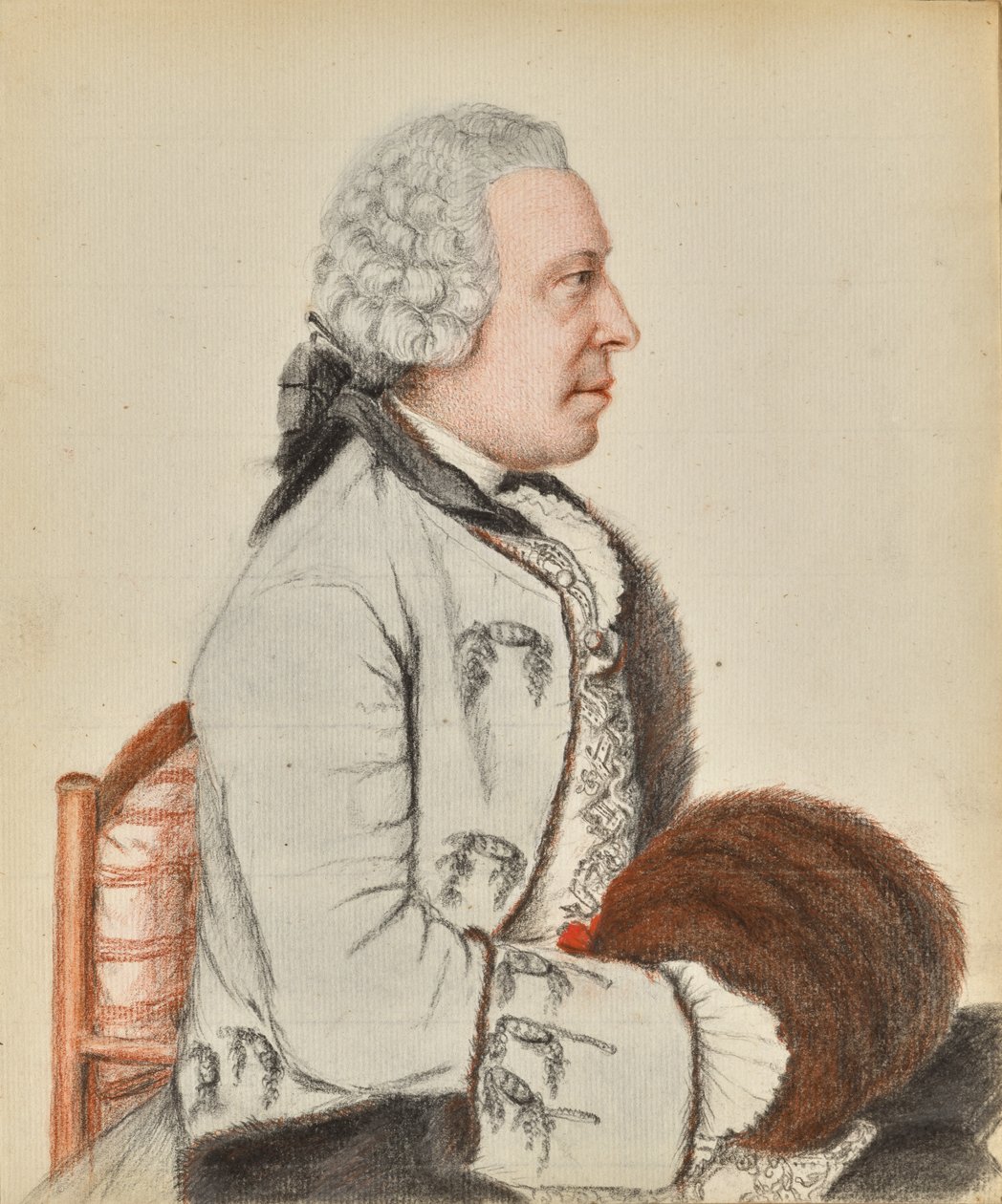 Ritratto di Charles Benjamin de Langes de Montmirail, barone di Lubières (fronte); Ritratto di Charles Benjamin de Langes de Montmirail, barone di Lubières (retro) da Jean-Étienne Liotard