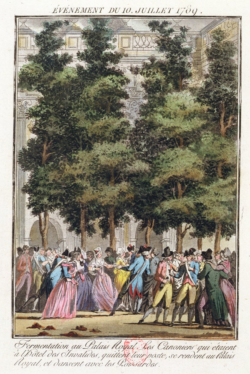 Fermentazione al Palais-Royal il 10 luglio 1789 da Jean Francois Janinet